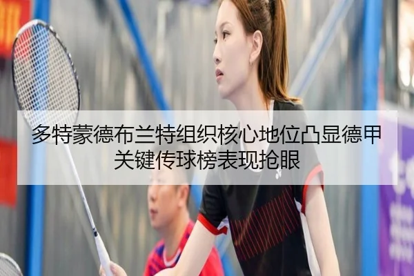 多特蒙德布兰特组织核心地位凸显德甲关键传球榜表现抢眼